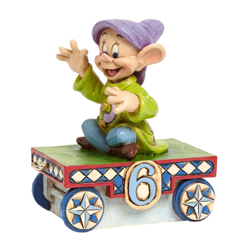 Disney Traditions Snow White Dopey Birthday Train Car 6 Statue
